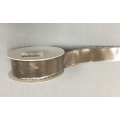 Metallic Ribbon w/Wire Edge Pewter 1" 10y